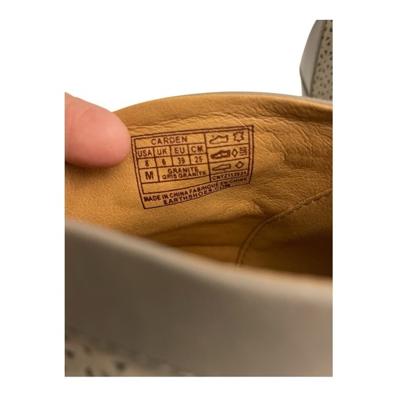 Earth Origins Nubuck Peep-Toe Booties Carden Granite size 8M - Picture 7 of 11